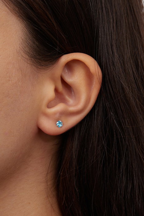 Heliophilia Silver Pendientes en Plata de Ley 925 - Azul